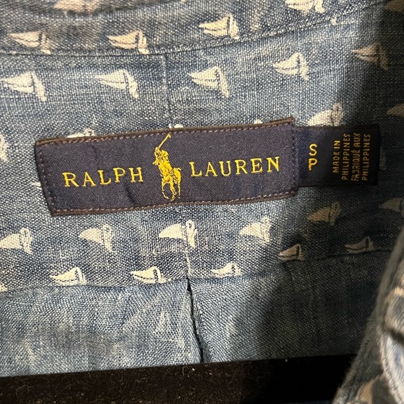 Mens linen Ralph Lauren shirt size small - Picture 2 of 2